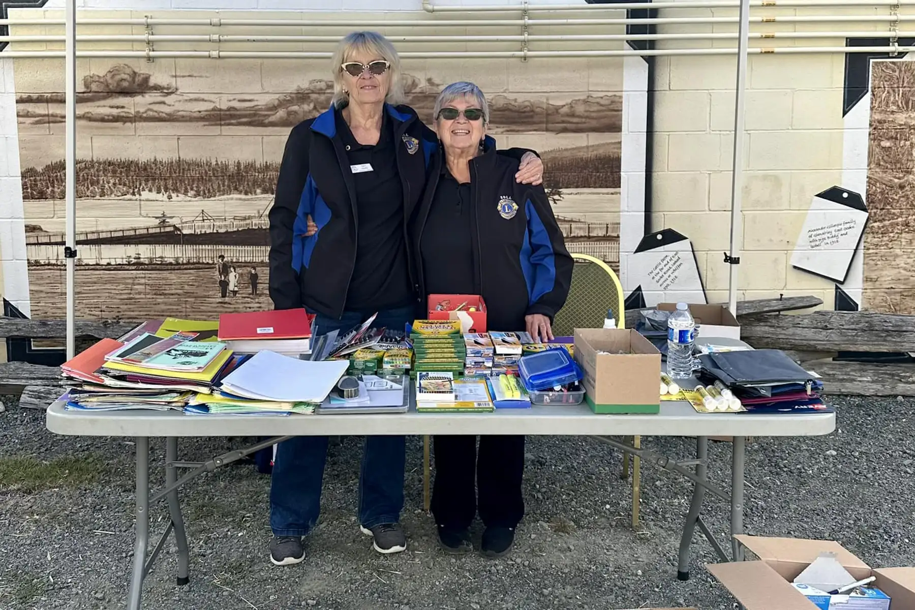 Sooke Lioness Club and Sooke Baptist Church annual school supply donations